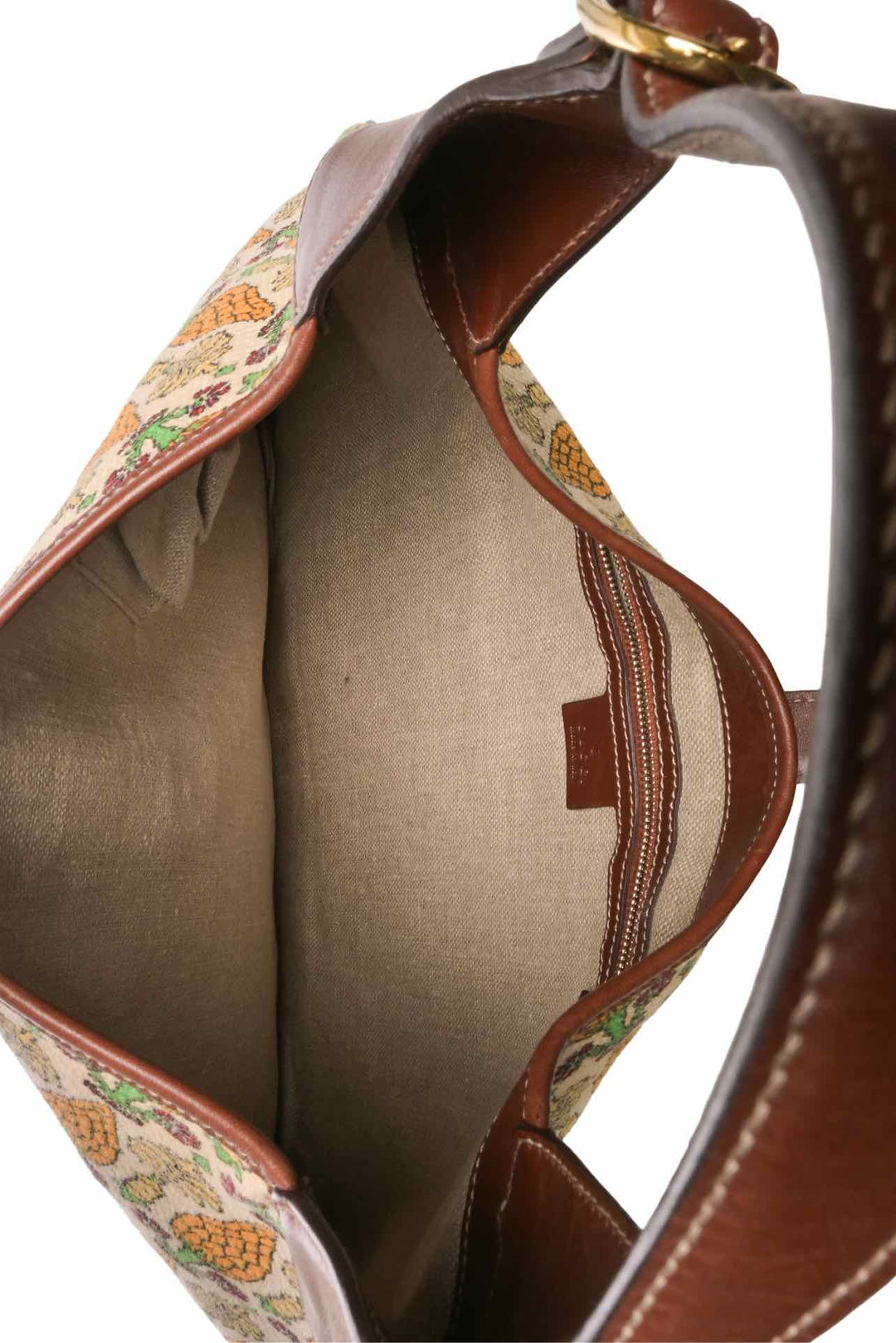 Gucci Pineapple Print Canvas Jackie O Bouvier Bag