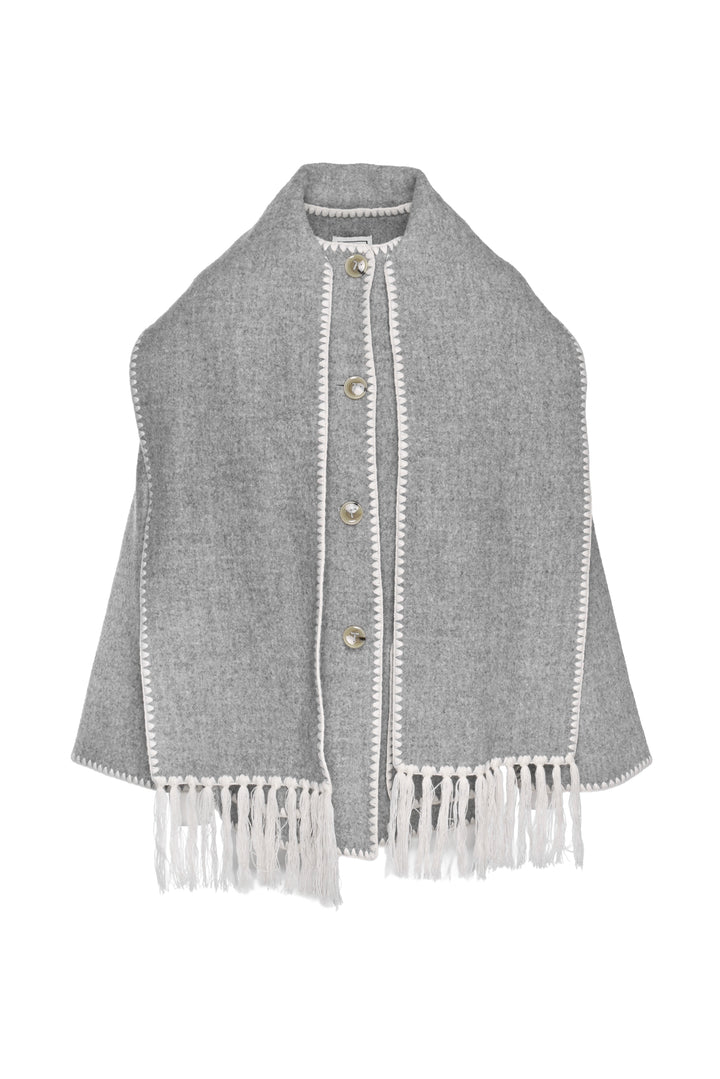 Toteme Size 34 Embroidered scarf jacket