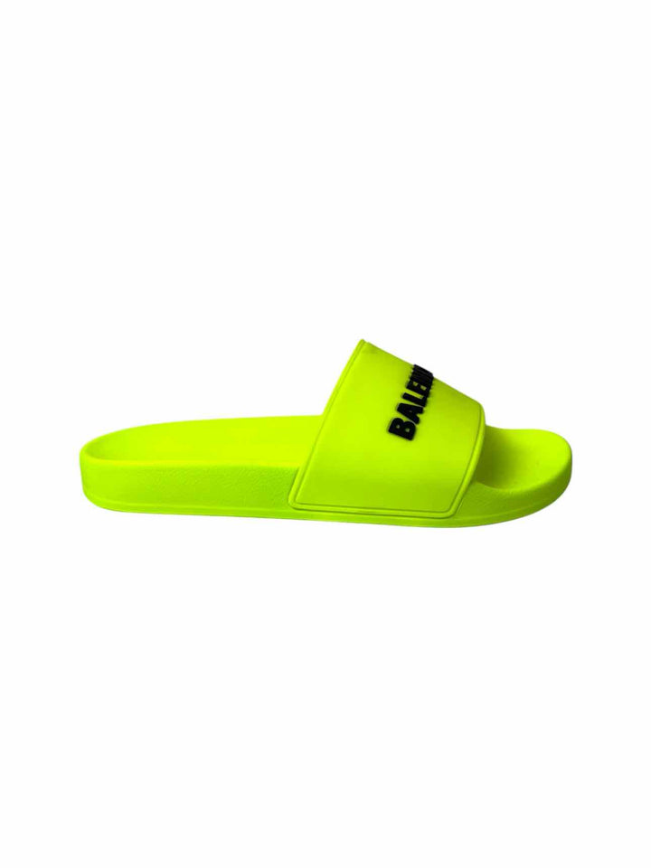 Balenciaga Size 6 Pool Side Rubber Logo Flats