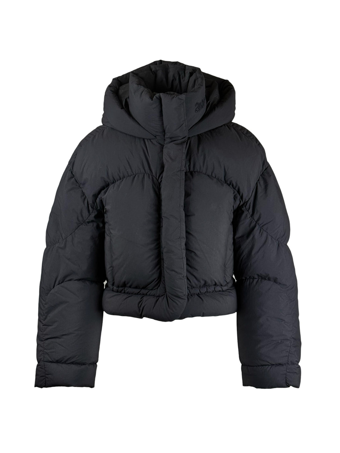 Acne Studios Size 34 Cropped Hooded Padded Quilted Shell Down Jacket
