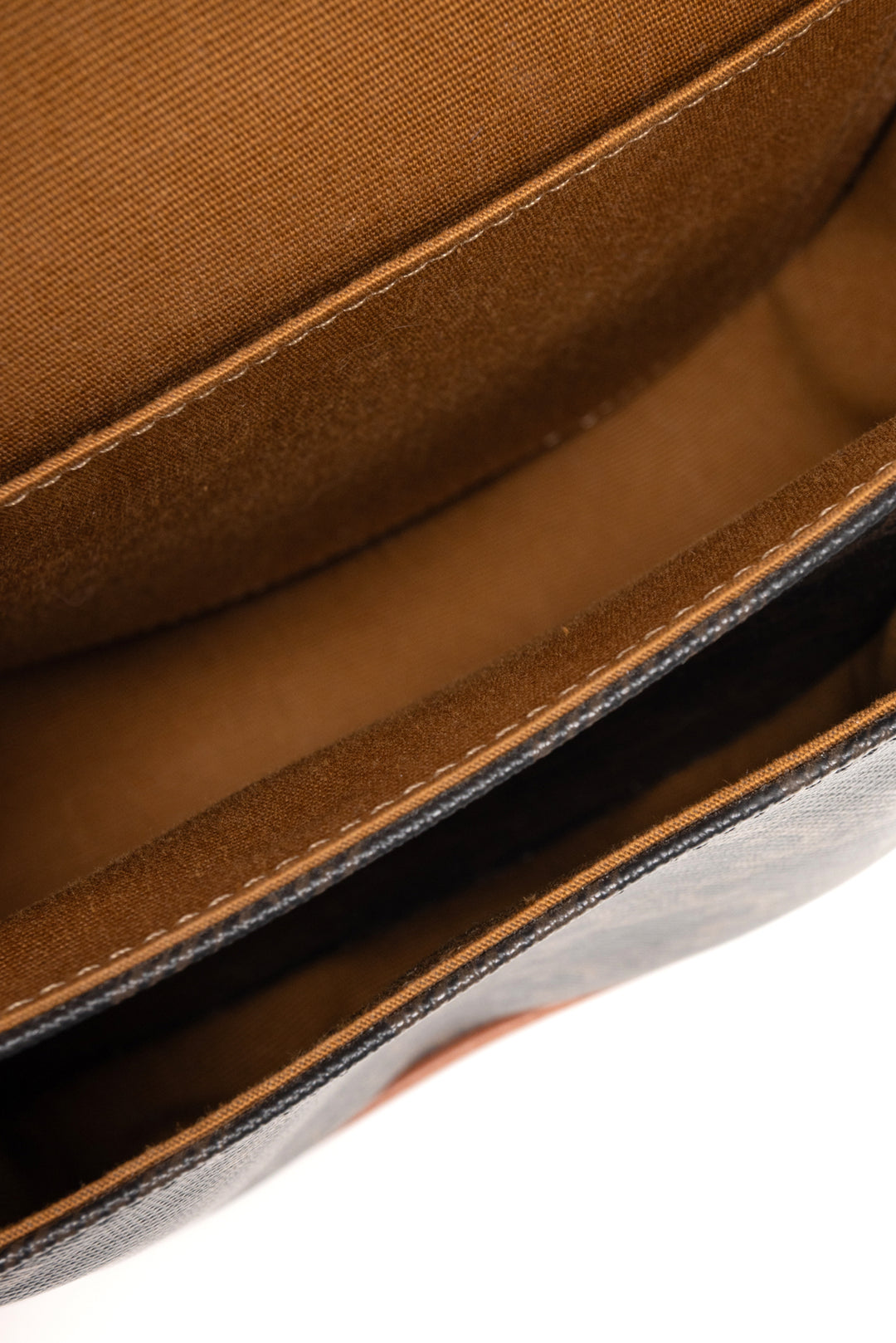 Celine 2021 Calfskin Leather & Triomphe Coated Canvas Medium Folco Crossbody