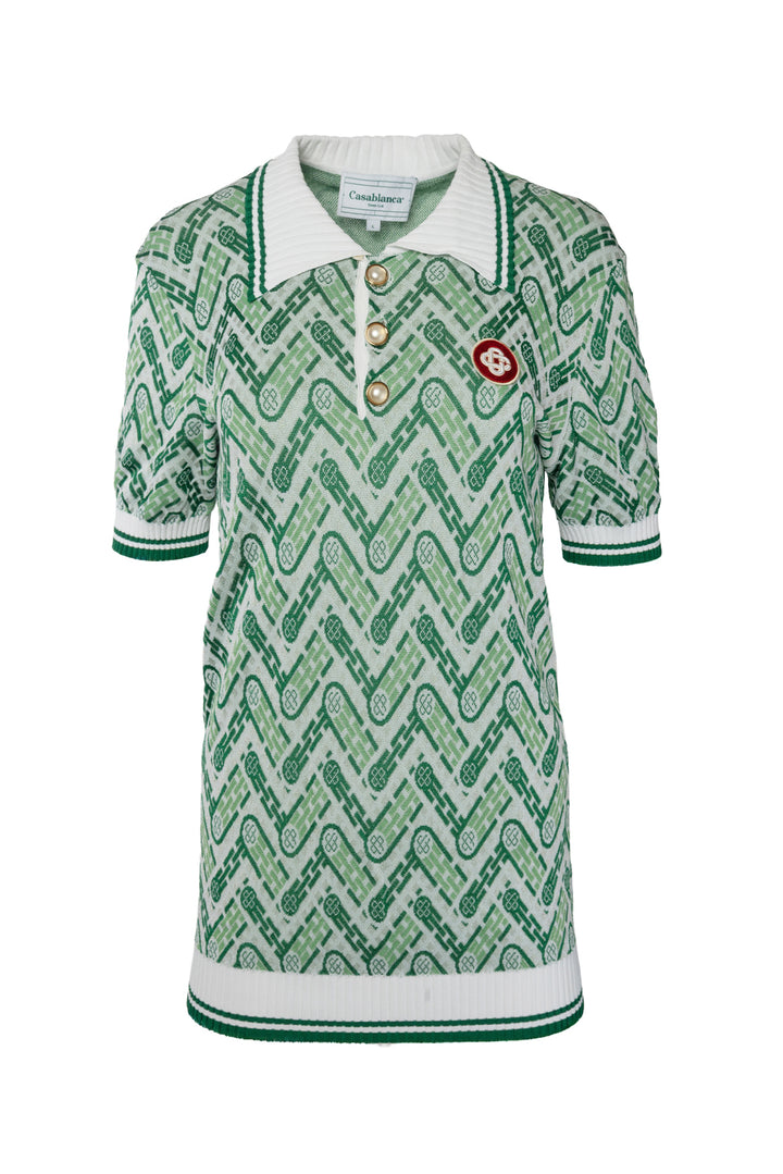 Casablanca Size L Casablanca Tennis Club Monogram Polo