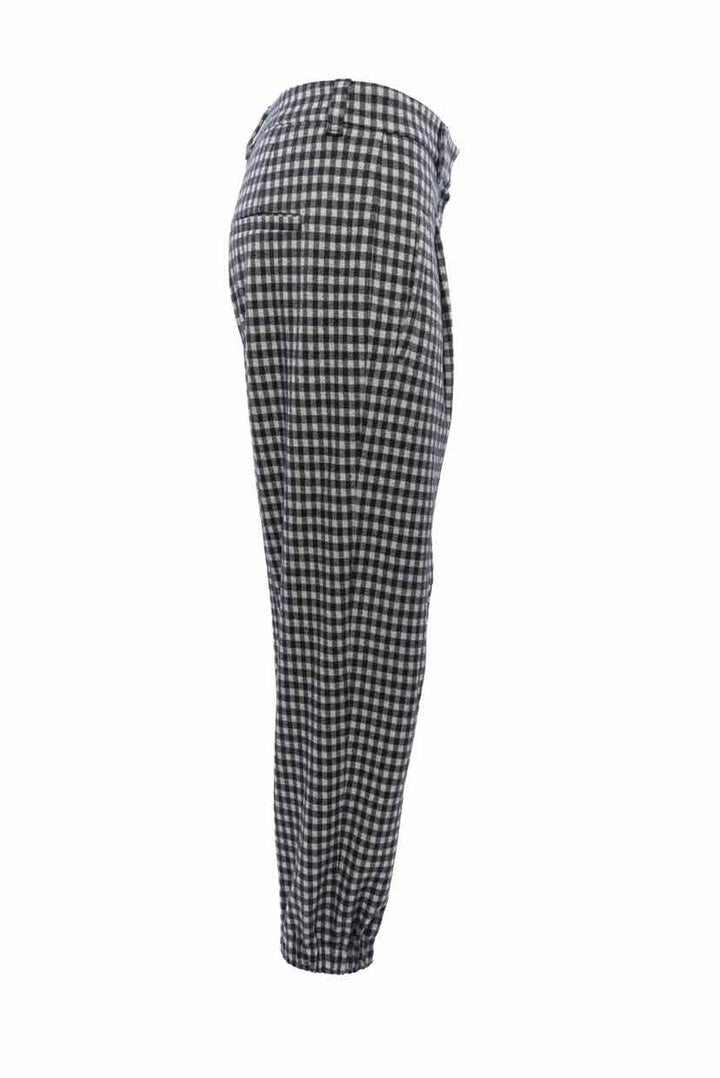 Brunello Cucinelli Checkered Wool Blend Size 4 Pants