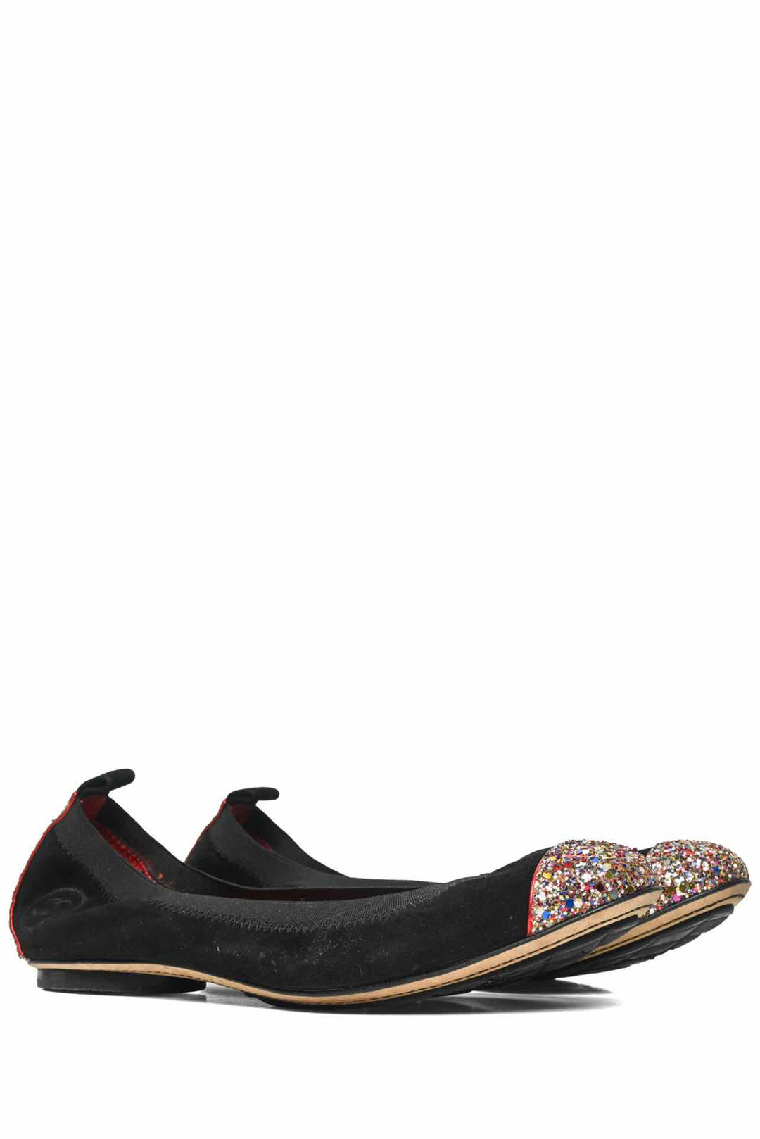 Chanel Size 38 2009 Interlocking CC Logo Ballet Flats