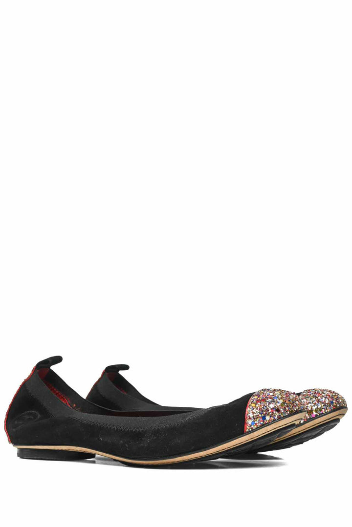 Chanel Size 38 2009 Interlocking CC Logo Ballet Flats