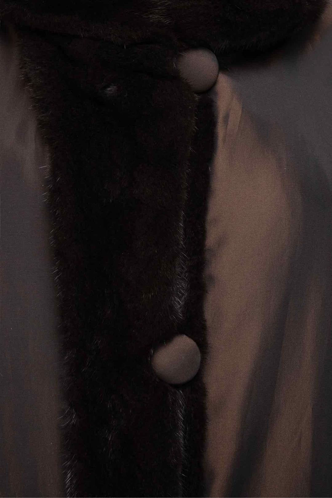 Mink Hooded Fur Size M Coat