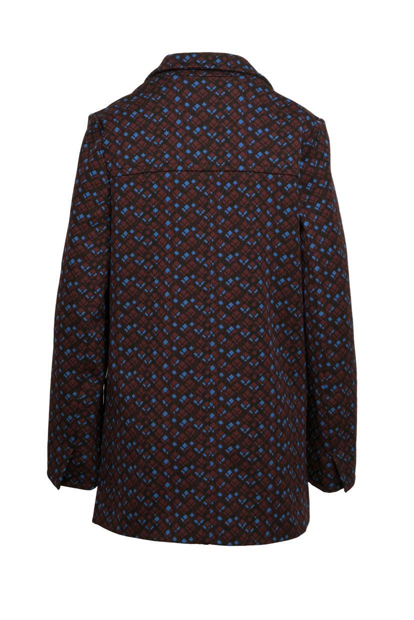 Marni Size 40 Printed Button-up Midi Coat