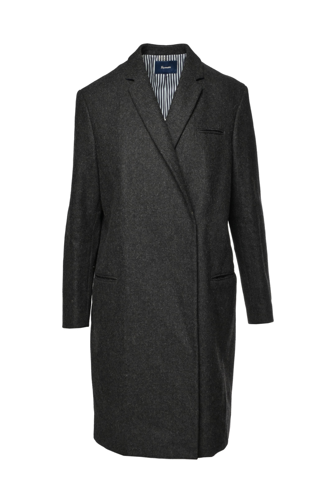Faconnable Size S/M Wool-Blend Knit Back Panel Coat