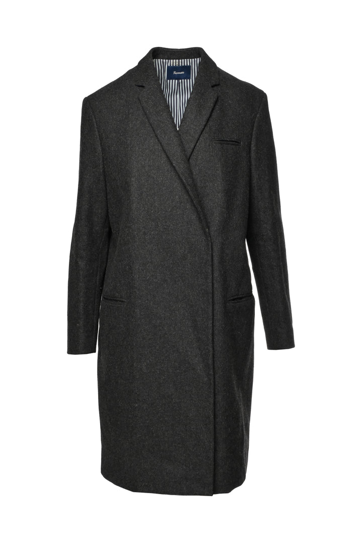 Faconnable Size S/M Wool-Blend Knit Back Panel Coat