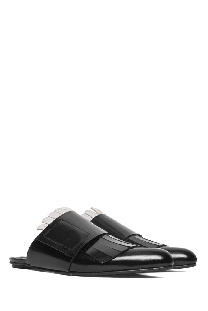 Marni Size 36.5 Fringe Leather Oxford Mules
