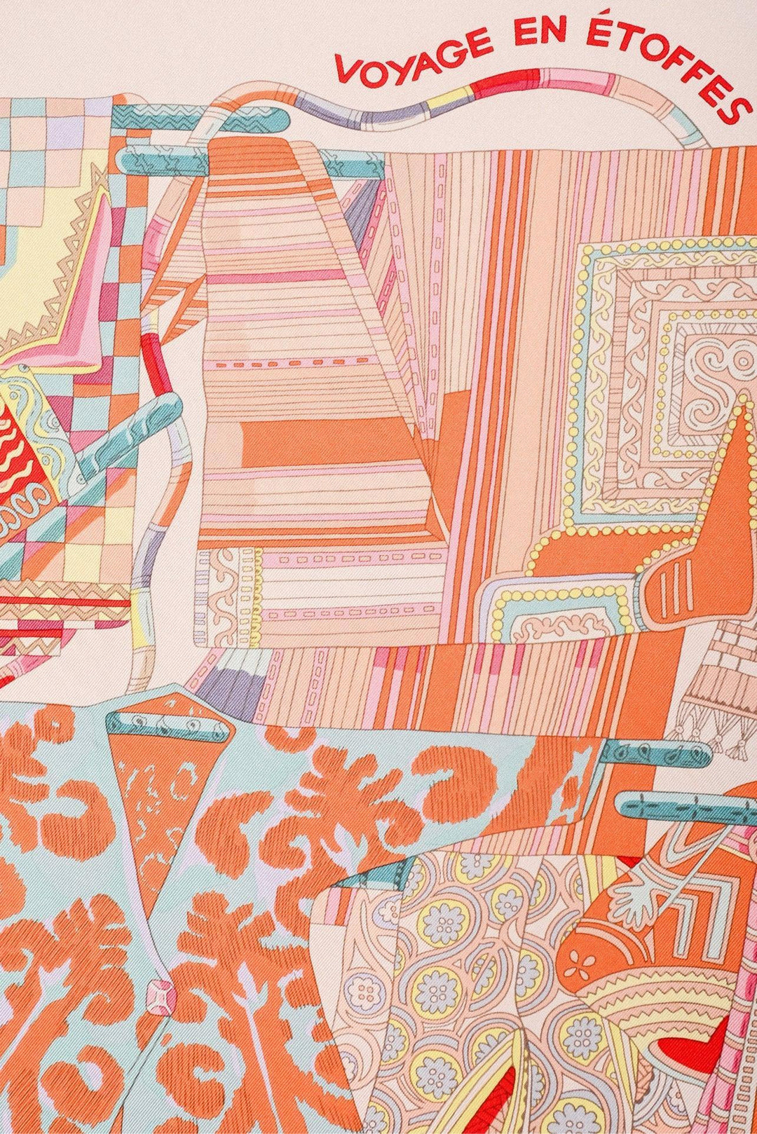 Hermes Voyage En Etoffes Silk Scarf