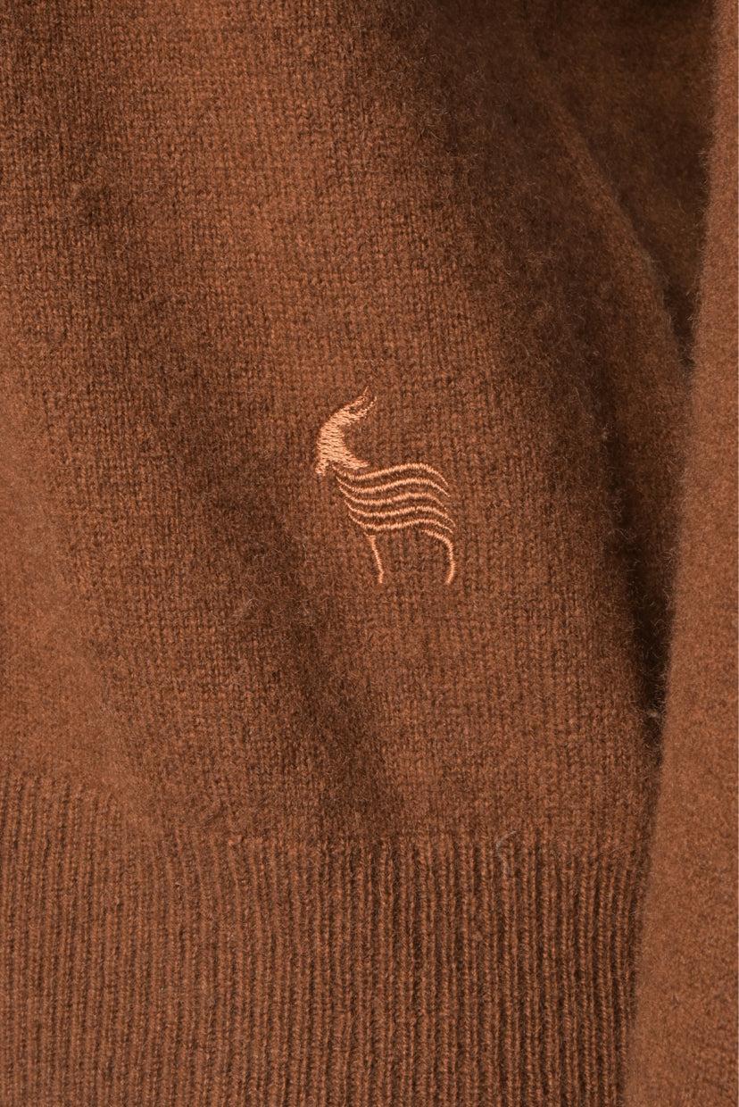 Black Goat Size M Cashmere Crewneck Sweater