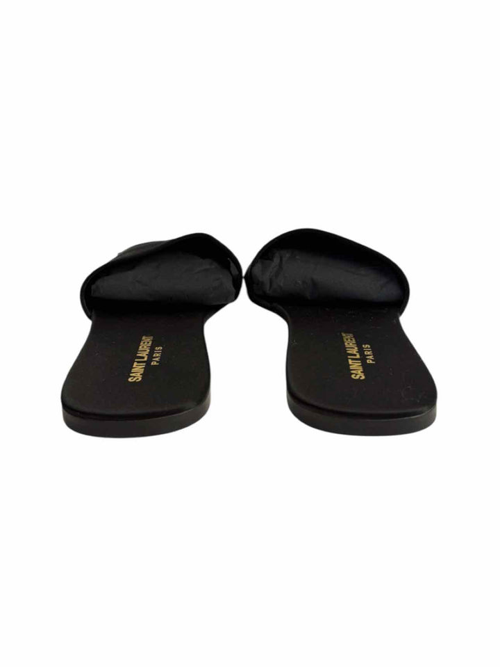 Saint Laurent Size 42 Men's Carlyle Silk Satin Crepe Slide Sandals