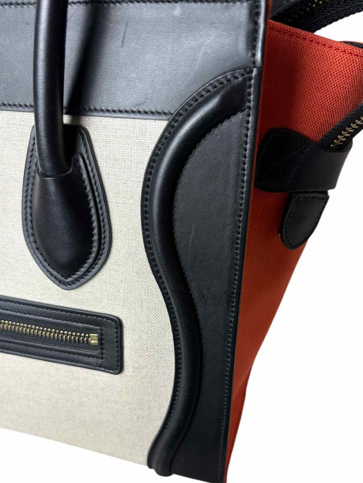 Celine 2014 Tri-Colour Micro Luggage Tote