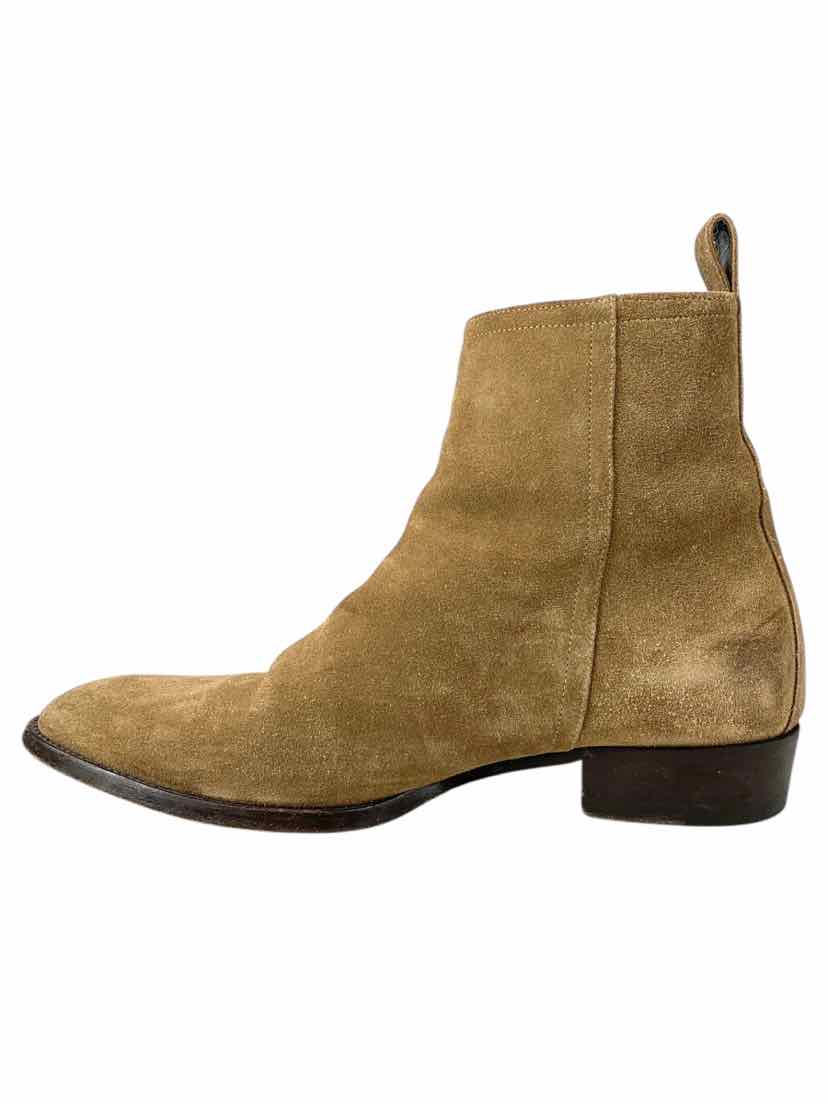 Mens Shoe Size 41 Saint Laurent Men's Wyatt Side-Zip Suede Boots