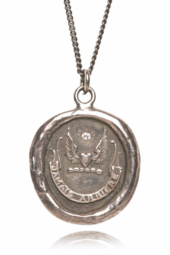 Pyrrha Never Look Back Diamond Set Talisman Necklace