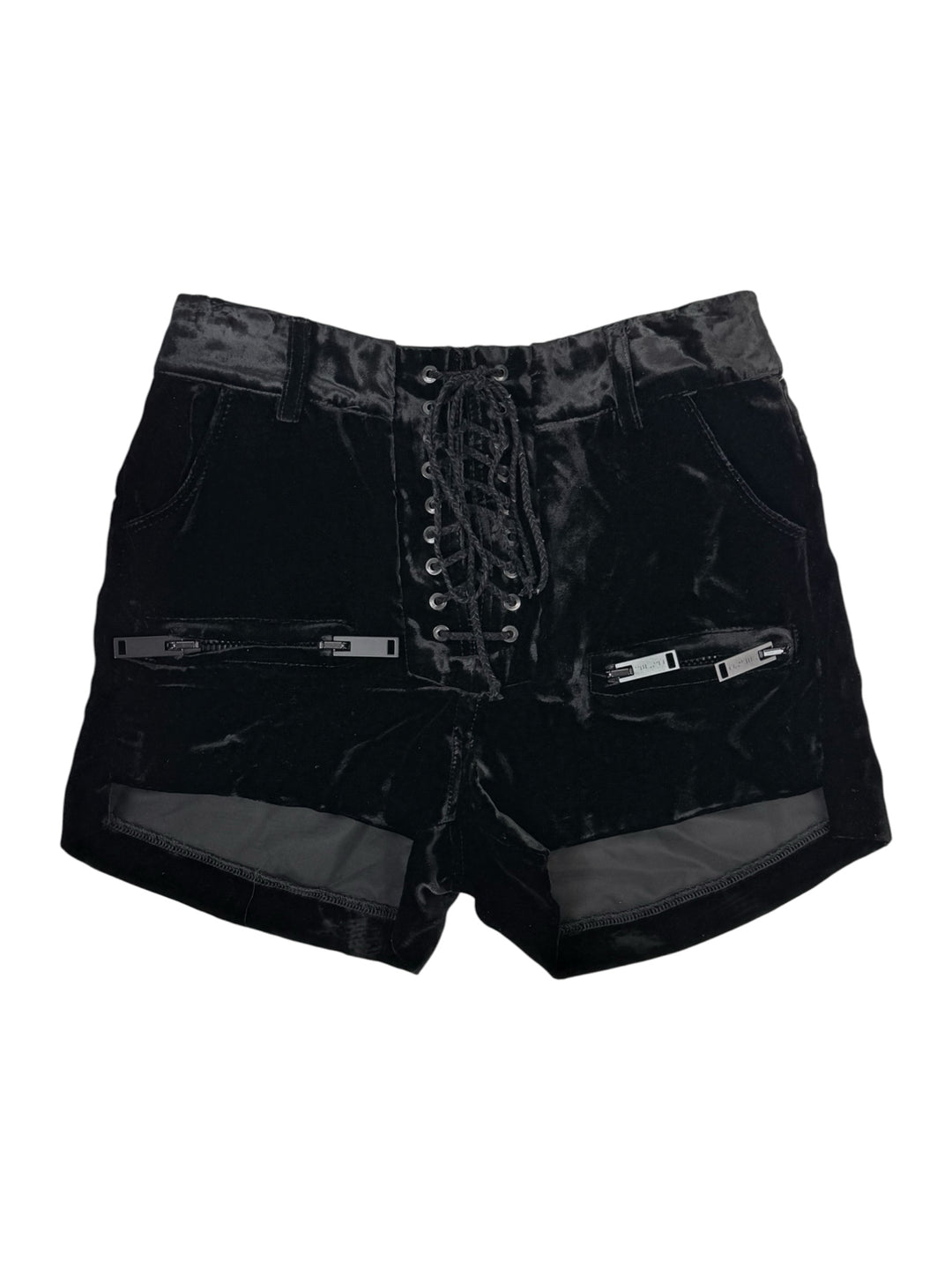 Unravel Project Size 24 Velvet Lace Up Shorts