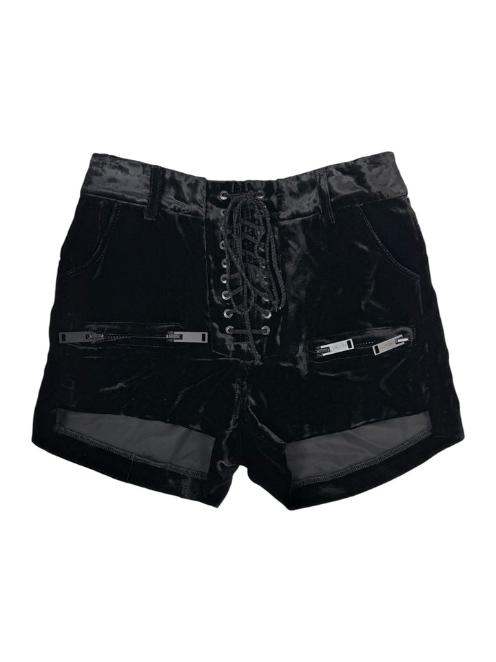 Unravel Project Size 24 Velvet Lace Up Shorts