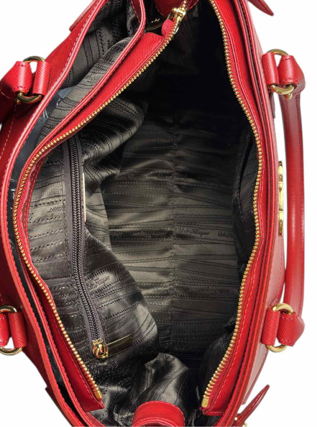 Ferragamo Gancini Red Leather Purse