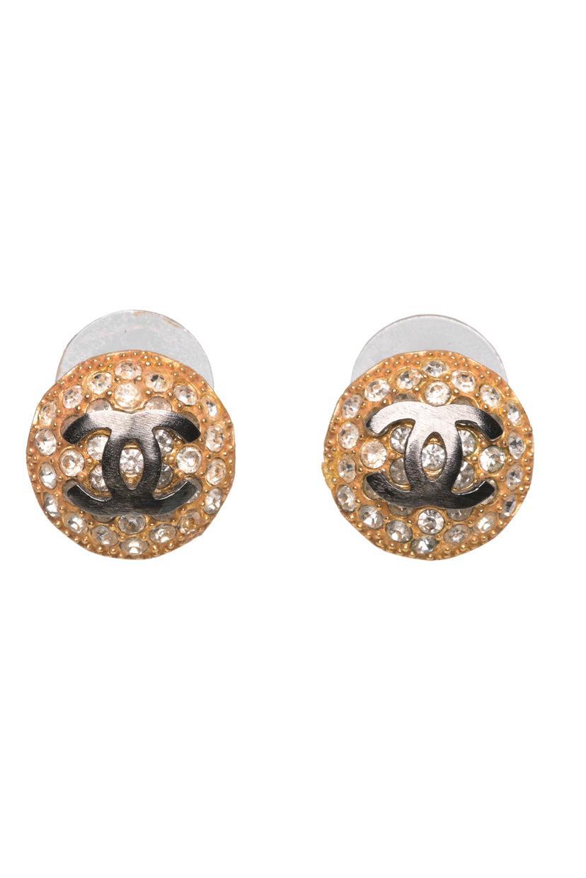 Chanel 2020 CC Round Stud Earrings