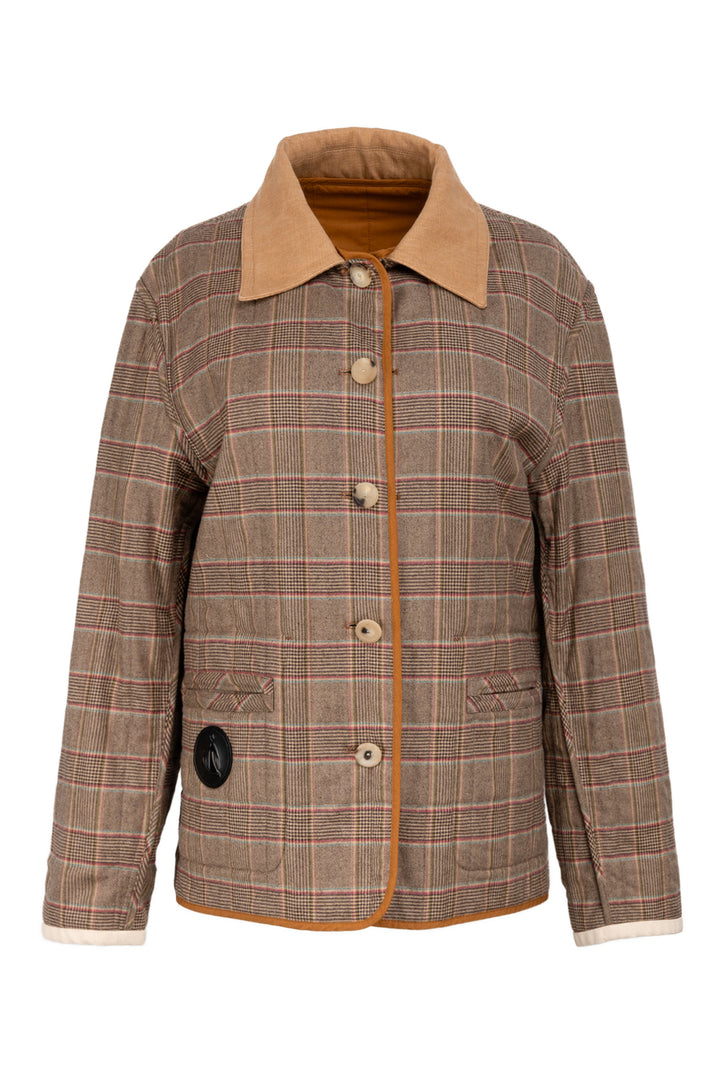 Lanvin Size 48 Reversible Quilted Cotton Shirt Jacket