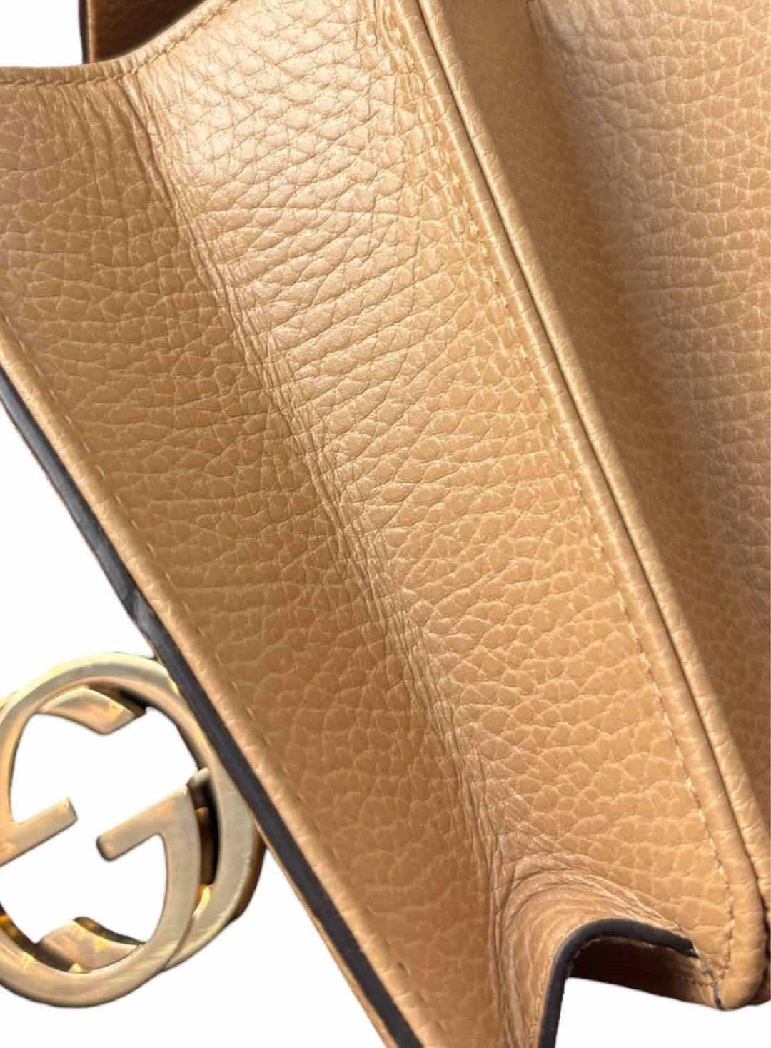 Gucci Dollar Calfskin Small Interlocking G Shoulder Bag Camelia Purse