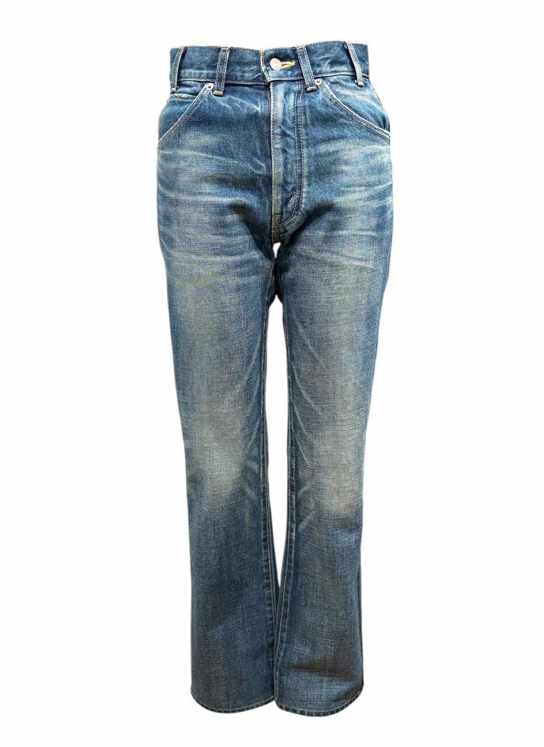 Celine Size 25 Distressed Straight Leg Jeans