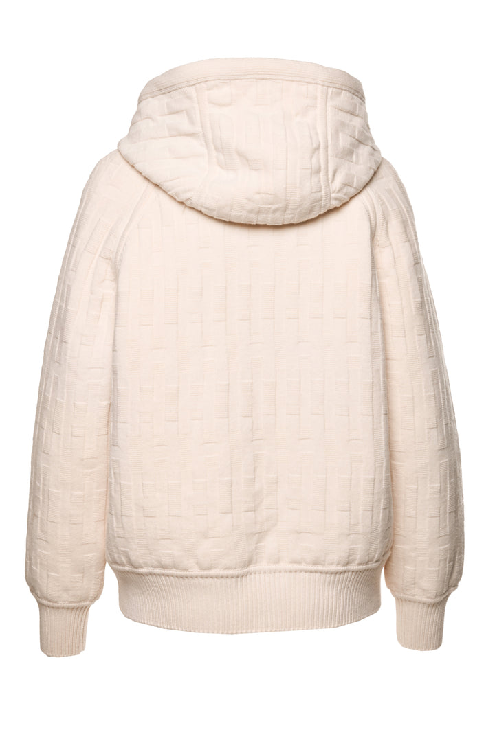 Hermes Size 36 H Knit & Quilted Reversible Hooded Down Jacket