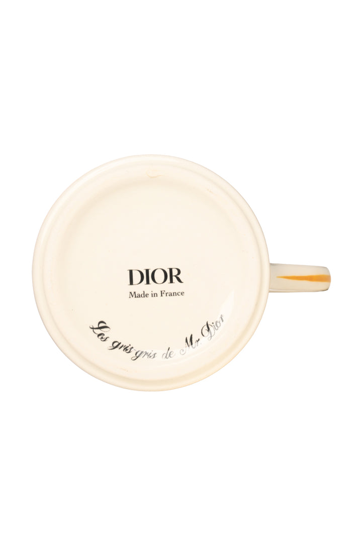 Dior Ceramic Bee Motif 'Les Gris-Gris de Mr. Dior' Set of Two Mugs