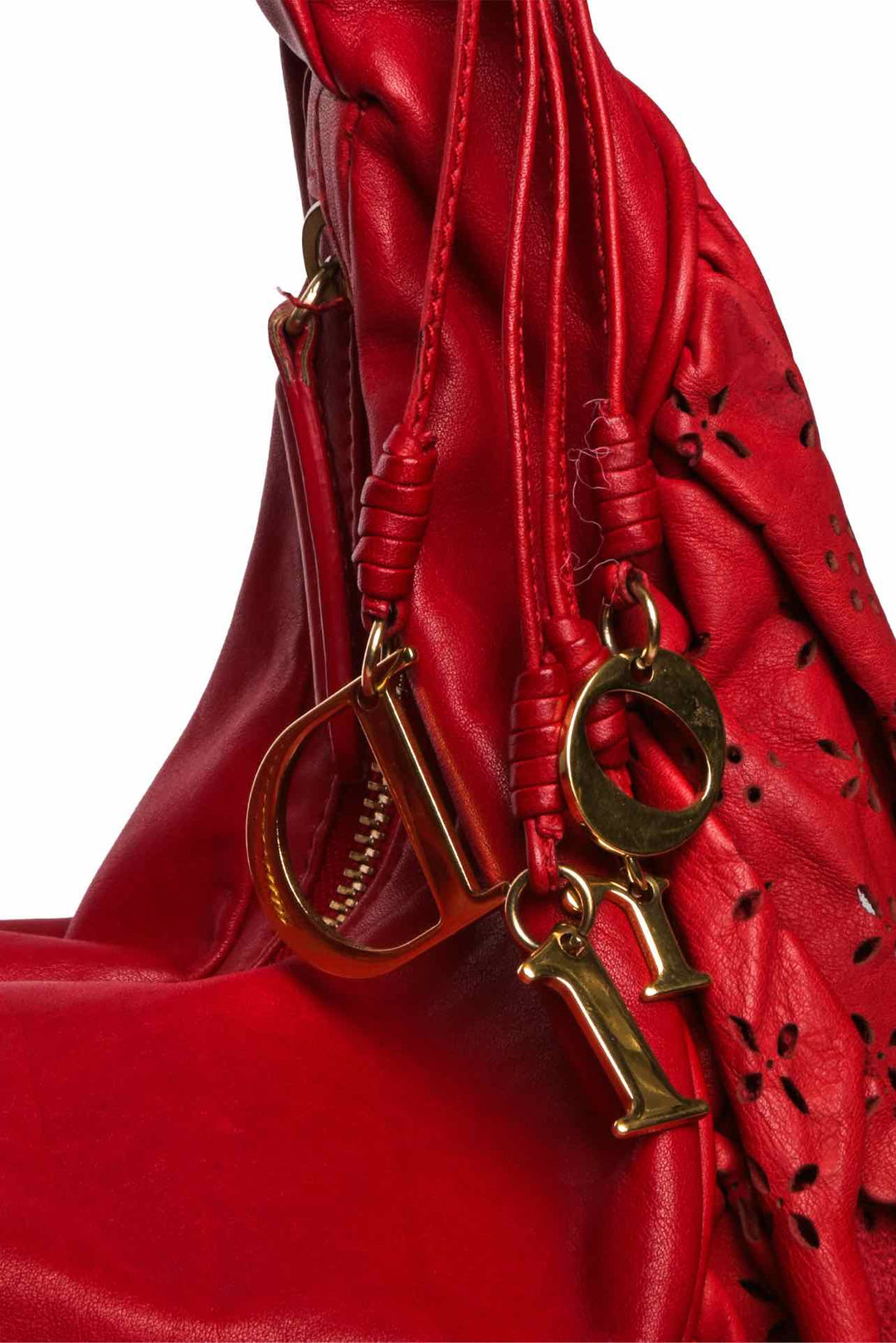 Dior 2007 Ruffled Leather Gypsy Hobo Shoulder Bag