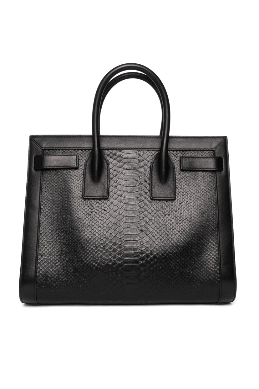 Saint Laurent 2014 Python Calfskin Embossed Small Sac de Jour Tote