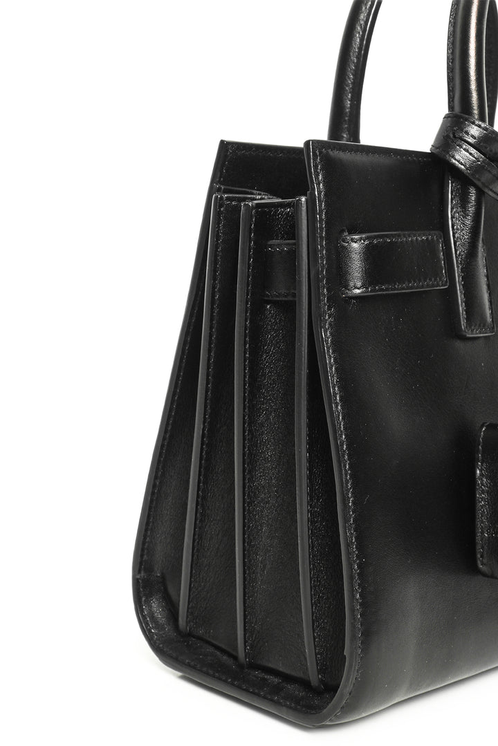 Saint Laurent Smooth Leather Nano Sac De Jour Tote