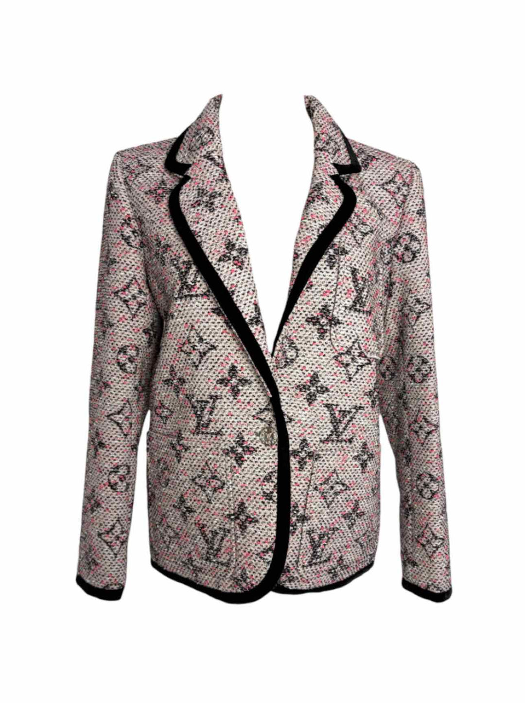 Louis Vuitton Size 38 Tweed Monogram Blazer
