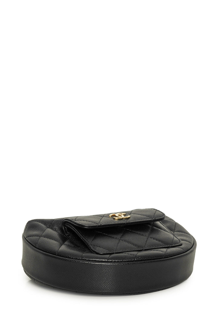 Chanel Caviar Quilted Polly Pocket Pouch Hobo