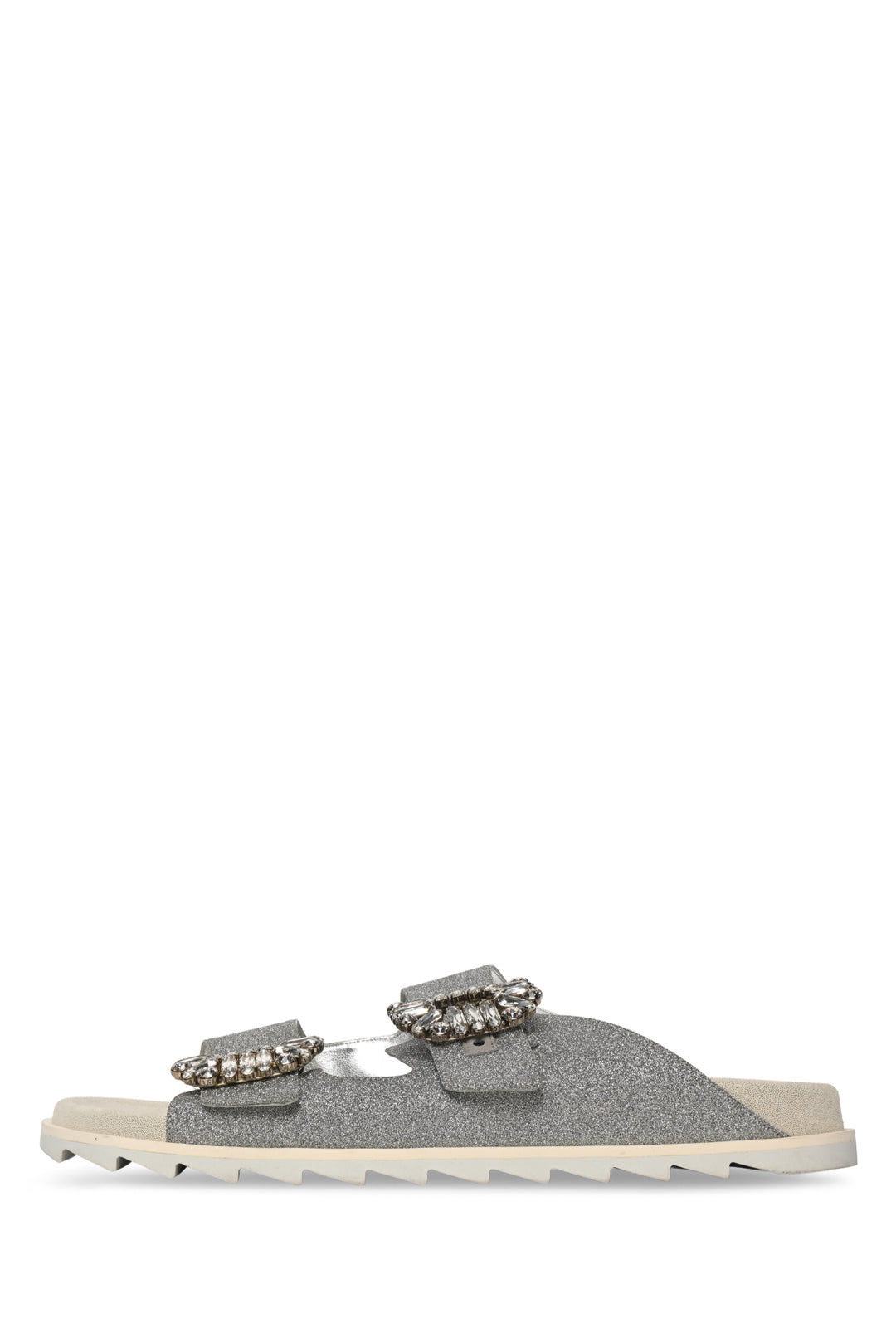 Roger Vivier Size 40 Slidy Viv Glitter Sandals