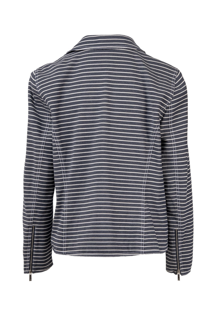 Lafayette 148 Size 16 Striped Moto Jacket