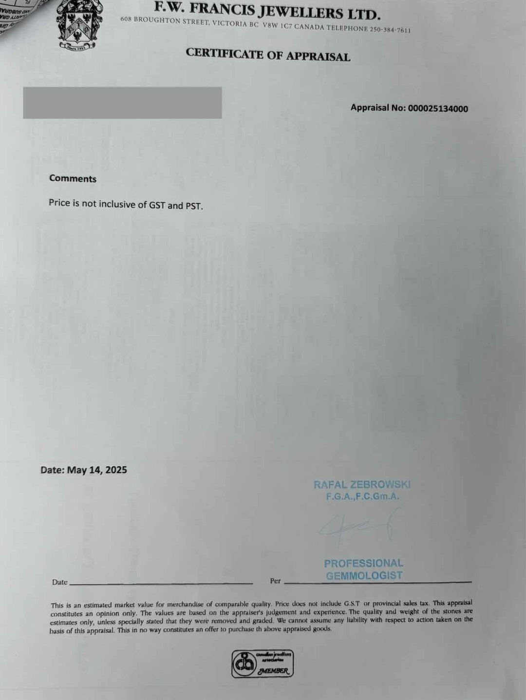 14K White Gold Diamond Tennis Bracelet