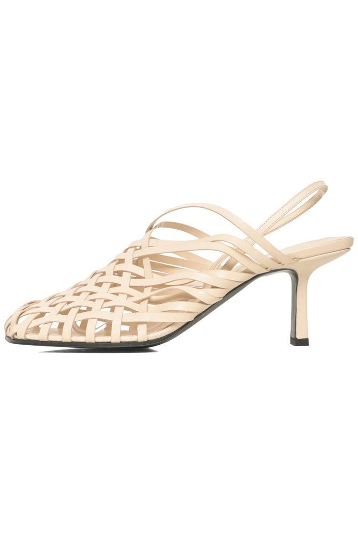 The Row Size 38.5 Smooth Vegetable Leather Woven Mule Sandals