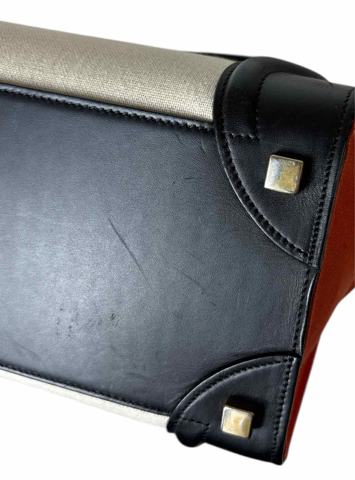 Celine 2014 Tri-Colour Micro Luggage Tote