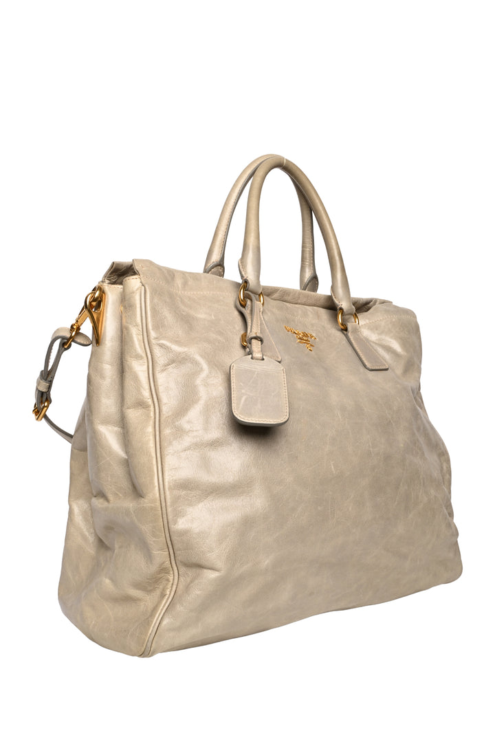Prada Vitello Shine Leather Tote