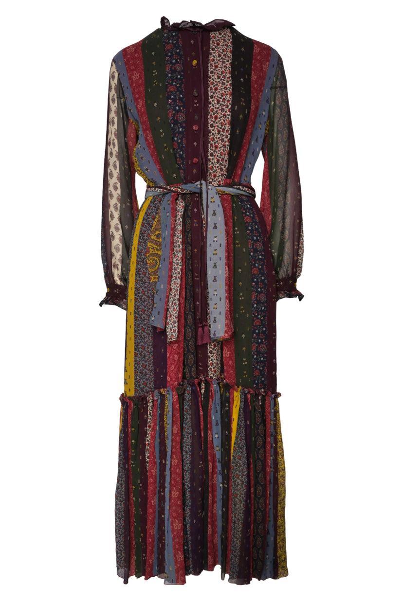 Etro Size 44 Silk Printed Maxi Dress