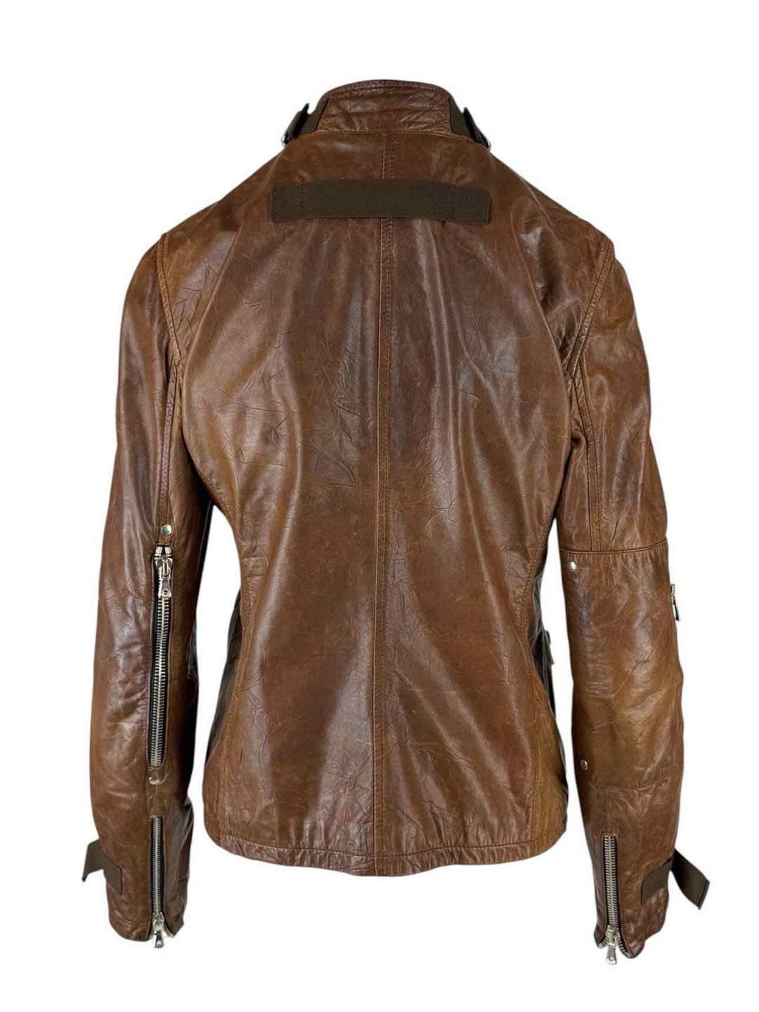 Dolce & Gabbana Size 42 Vintage Sheepskin Leather Biker Jacket
