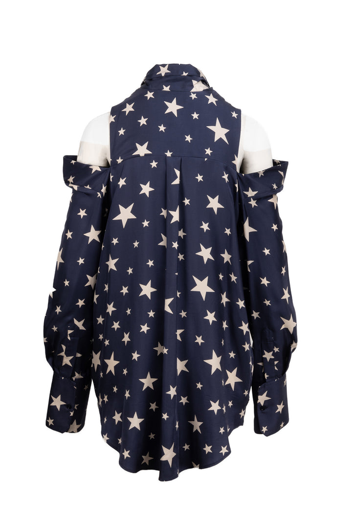 Monse Size 8 Mon Star Cold Shoulder Blouse