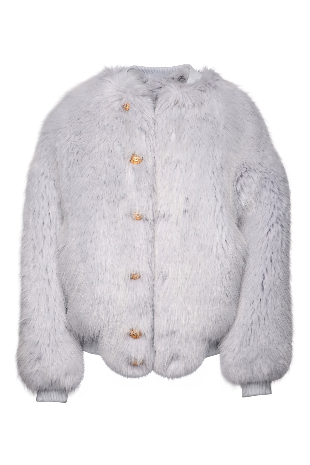 Balmain Size 36 Faux Fur Bomber Jacket