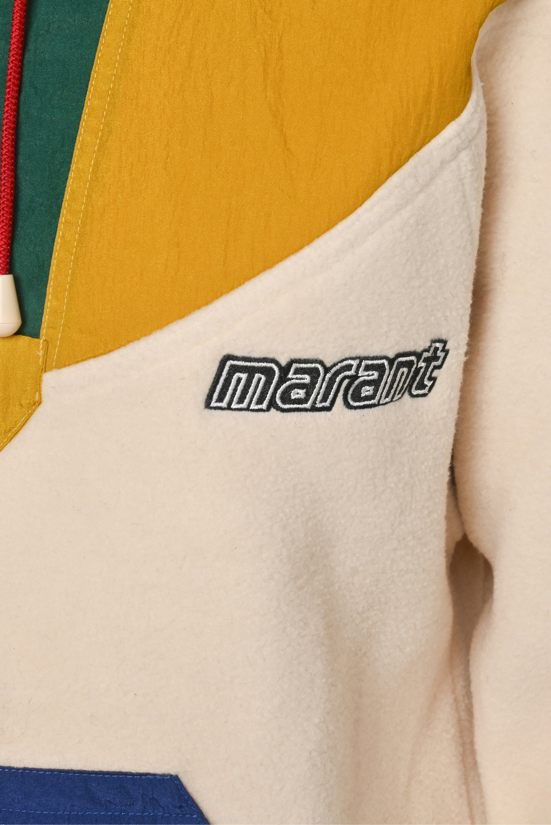 Isabel Marant Etoile Size 0 Mantsyni Color-Block Shell Trimmed Fleece Jacket