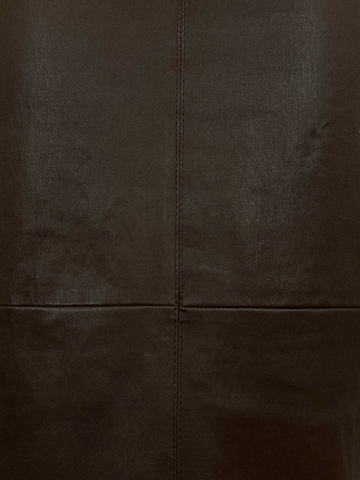 Brunello Cucinelli Size 6 Stretch Nappa Leather Pencil Skirt