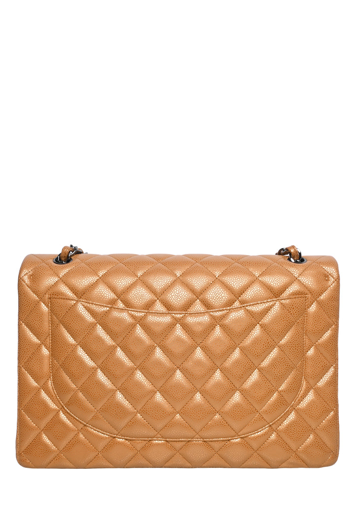 Chanel 2011 Maxi Classic Double Flap Caviar Shoulder Bag
