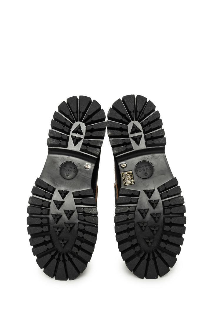 Gucci Size 40.5 Horsebit Lug Sole Loafers