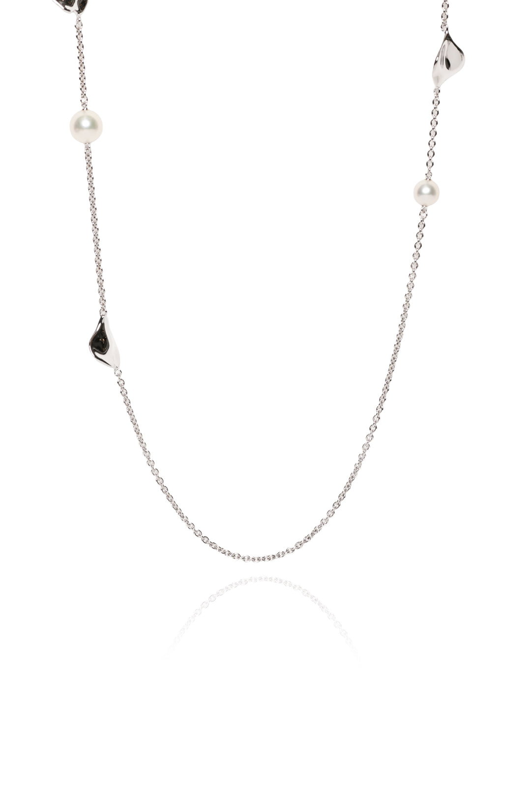 Mikimoto Pearl Leaf Long Necklace
