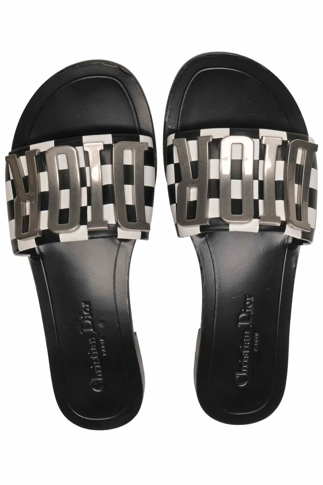 Dior Size 37 Dio(r)evolution Leather Slide Sandals